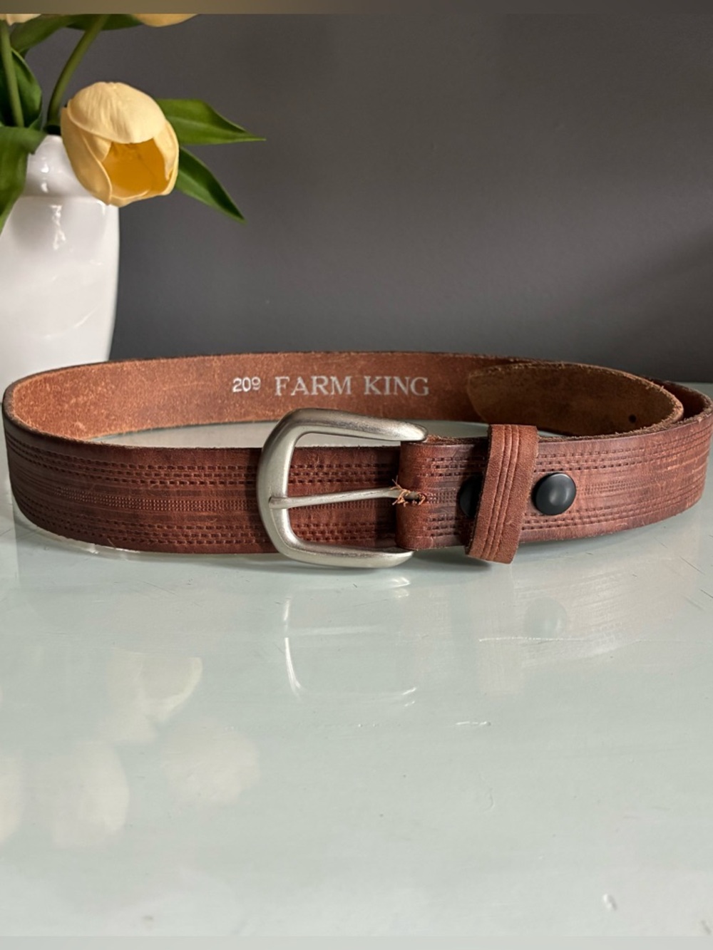 Brown Leather Men’s Belt